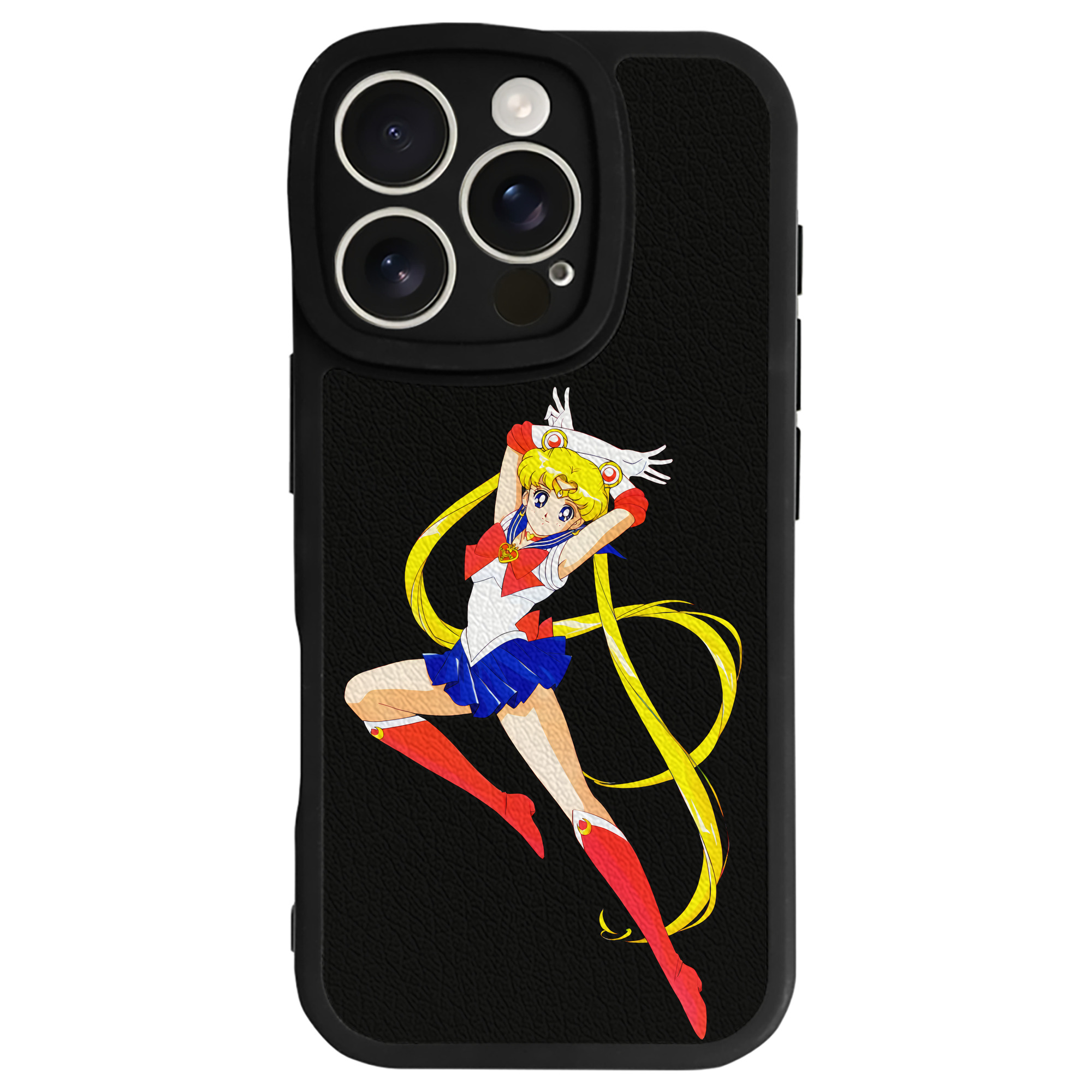 （画像用） 美少女戦士セーラームーン 月野 うさぎ つきの うさぎ Sailor Moon Tsukino Usagi 【iPhone 16シリーズ対応】シリコンスマホケース（レザー調） 材質：シリコン